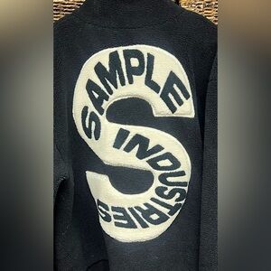 Sample Industries- Heavy Cozy Black Quarter zip Sherpa‎ Pullover-Size: Medium